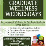 Graduate Wellness Wednesday - Environmental Wellness on November 19, 2025